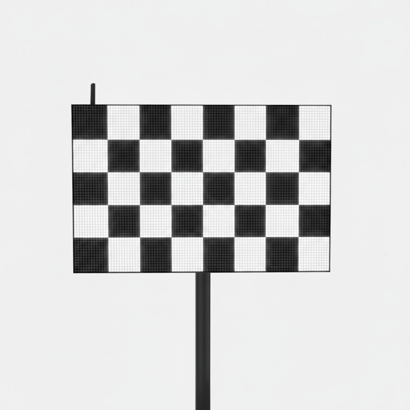 NexFLAG — Drapeau à damier LED en conditions réelles